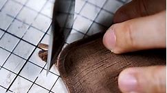 ASMR Making a handmade ipod leather case