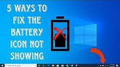 Battery icon missing in Windows 10, 11? Here's How to Get it Back!