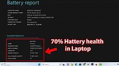 How to check battery health windows 11