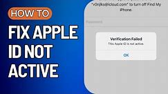 How To Fix Apple Id Not Active - Verification Failed iOS 16/17