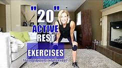 20 Active Rest Exercise Ideas - Cardio Exercises for Women