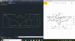 Batman logo in autocad || Autocad 2d practice drawing exercise