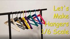 How to Make Barbie Hangers - 1/6 Scale #barbiediy