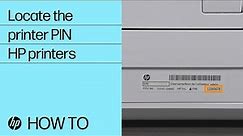 How to locate the PIN on HP printers | HP Support