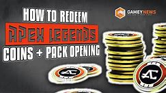 How to redeem Apex Legends coins using origin & pack opening pink gun special!!