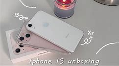 iphone 13 128gb ( pink 🎀 ) aesthetic unboxing 📦 + setup ☄️ *upgrading from xr!*