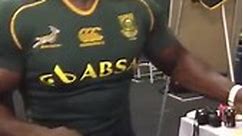 Terry Crews spotted dancing wearing a Springboks rugby t-shirt