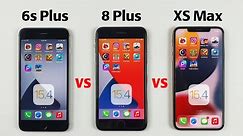 iPhone 6s Plus vs iPhone 8 Plus vs iPhone XS Max SPEED TEST in 2022 | iOS 15.4