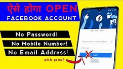 How To Open Facebook Account Without Password And Email Address | @TipsKm