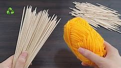 INCREDIBLE!! How to make money with wood stick and yarn at home - DIY recycling craft ideas