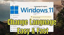 How to Change Language in Windows 11 Operating System