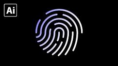 Fingerprint logo design | How to Create Fingerprint Design in Illustrator | Illustrator Tutorial