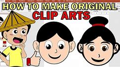 HOW TO MAKE HUMAN CLIP ARTS USING POWERPOINT PART 1 | MAKE YOUR ORIGINAL CLIP ARTS | USE SHAPES ONLY