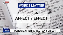 Words Matter with Kel Richards: Difference between ‘affect and effect’