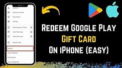 How to Redeem Google a Gift Play Card on iPhone !