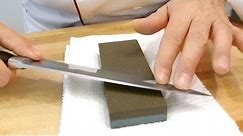How to Sharpen a Knife with a Stone - How to Sharpen Kitchen Knives - Sharpening Stone