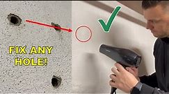 How To FILL a HOLE in a Wall - CONCRETE Wall!