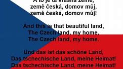 Česká hymna - Czech anthem - Tschechische Nationalhymne (lyrics, text)