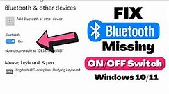 Bluetooth ON/OFF Switch Missing Windows 10 - (FIXED)