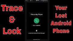 How to lock lost android phone