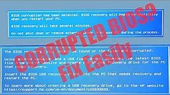 BIOS CORRUPTION HAS BEEN DETECTED. How to do BIOS RECOVERY?