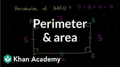 Perimeter and area: the basics | Perimeter, area, and volume | Geometry | Khan Academy