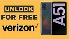 How to unlock Samsung Galaxy A51 Verizon