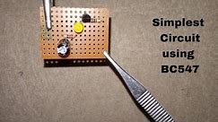 How to make simple LED blinking with BC547? / Easiest electronic project for beginners