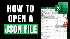How To Open JSON File Format Readable In Excel