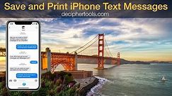 How to Save Text Messages from iPhone to Computer - PC or Mac