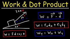 Work Done By a Force - Incline Planes & Dot Product Formula - Physics