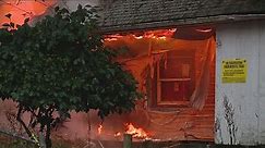 Roof collapses during SE Portland house fire, crews evacuate
