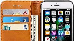 SINIANL iPhone 7 Case, iPhone 8 Case, Premium Leather Wallet Case Business Credit Card Holder Folio Flip Cover for iPhone 7/8