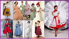 Vintage Dresses 50s Outfit Ideas🪞Retro Clothing 1950s Fashion Trends #Sam