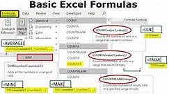 Basic Excel Formulas - Top 10 Formulas, Basic Functions