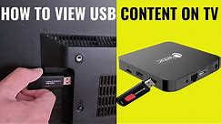 How to connect a USB pen drive to TV to view photos, videos, music and files.