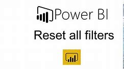 Power BI - How to reset all filters in one click !