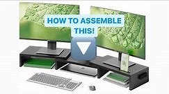 How to Assemble a Dual Monitor Stand (BONTEC Dual Monitor Stand Riser)