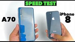 iPhone 8 vs SAMSUNG A70 | Speed Test