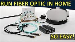 How to RUN Fiber Optic In Home to Every Room | Best Home Wiring for Internet / sound / HDMI / gaming