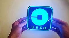 Glowing Uber Sign - New Wireless Uber Glow Sign for drivers