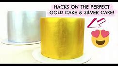 Hacks for the PERFECT Silver and Gold Painted Cake!