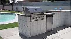 HOW TO Build a custom BBQ & Fire Pit with cement blocks