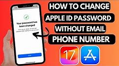How to Reset Apple ID Password without phone number and email (2023) Apple ID password Change iOS
