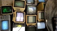 Vintage TV Installation - Grunge Retro Televisions for Fashion Shoot