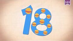 Learn Number Eighteen 18 in English & Counting, Math by Endless Alphabet Kids Educational Video