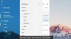 How To Create Folders in Windows 10 Mail