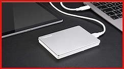 Toshiba Canvio Flex 2TB Portable External Hard Drive USB-C USB 3.0, Silver for PC, Mac
