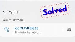 Fix sign in to the network wifi problem