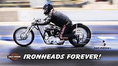 IRONHEAD '62 HARLEY SPORTSTER! RARE VINTAGE DRAG HARLEY! FIRST TIME DOWN THE 1/4! BYRON!